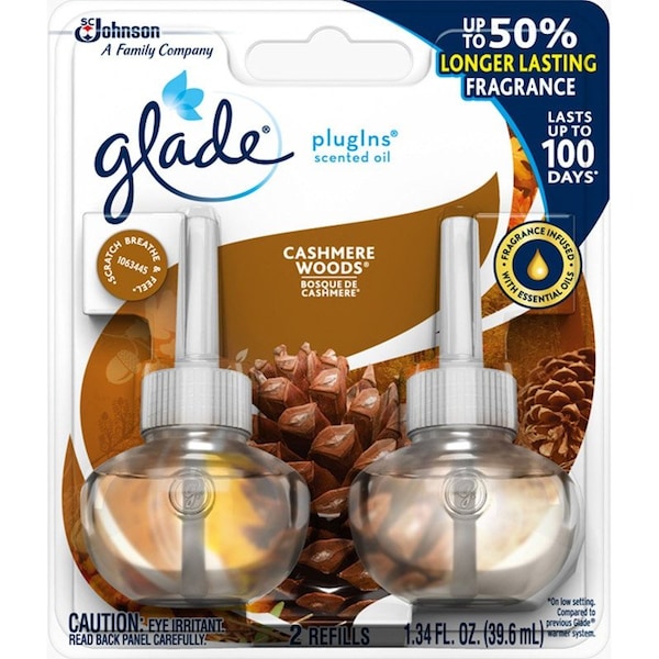 Sc Johnson Glade Plug-Ins Cashmere Woods Scent Air Freshener Refill 1.34 oz Liquid - 72442