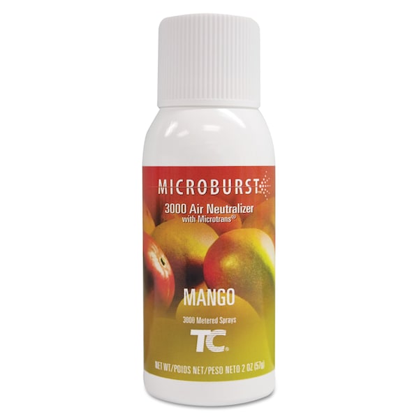 Rubbermaid Commercial Microburst 3000 Refill, Mango, 2 oz Aerosol, PK12 - FG401690