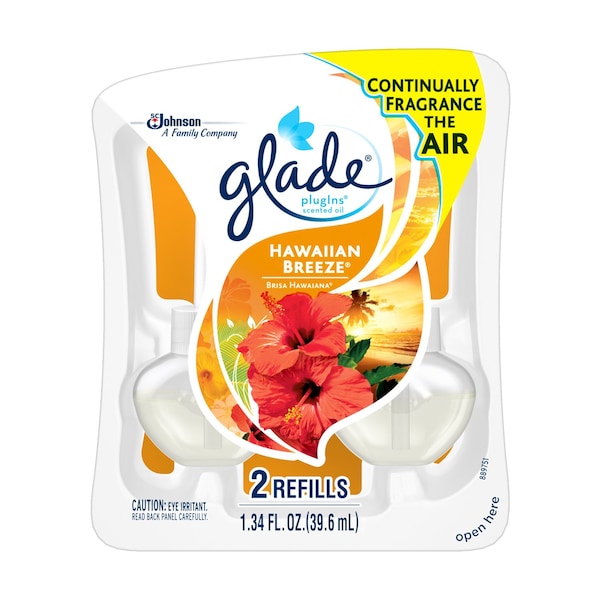 Glade Glade Plug-Ins Hawaiian Breeze Scent Air Freshener Oil Refill 1.34 oz Liquid 2 pk - 21749