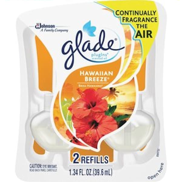 Glade Glade Plug-Ins Hawaiian Breeze Scent Air Freshener Oil Refill 1.34 oz Liquid 2 pk - 21749