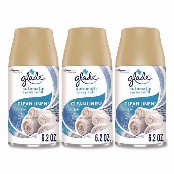Glade Automatic Air Freshener Refill, Clean Linen, 6.2 oz Can, 3PK - 375632
