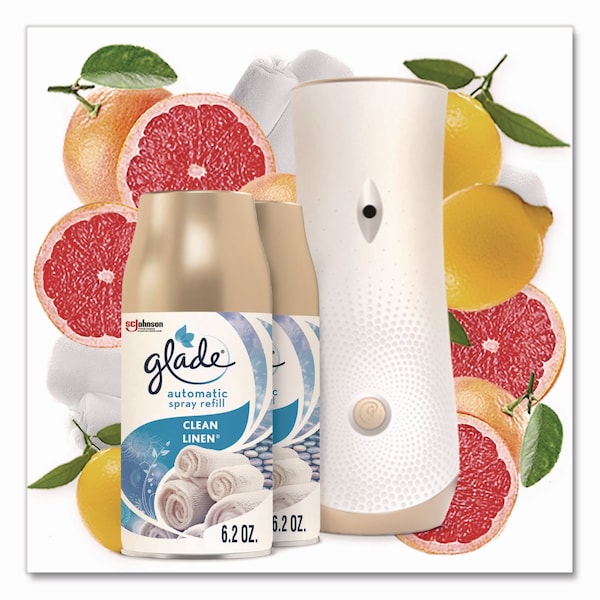Glade Automatic Air Freshener Refill, Clean Linen, 6.2 oz Can, 3PK - 375632