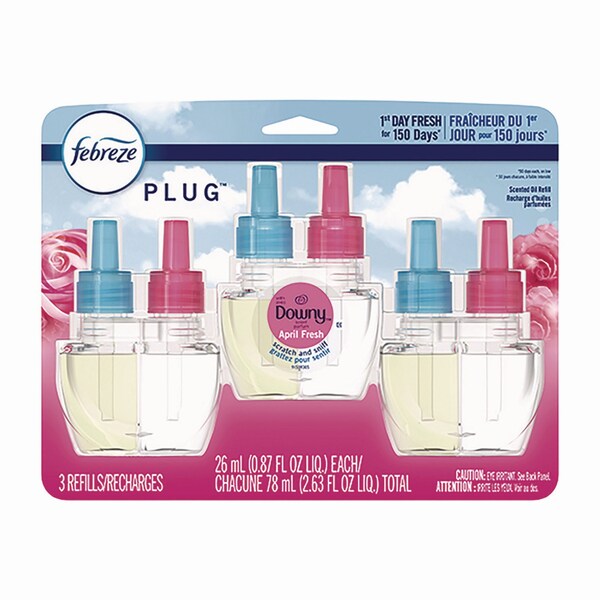 Febreze PLUG Air Freshener Refills, Downy April Fresh, 0.87 oz - 52369