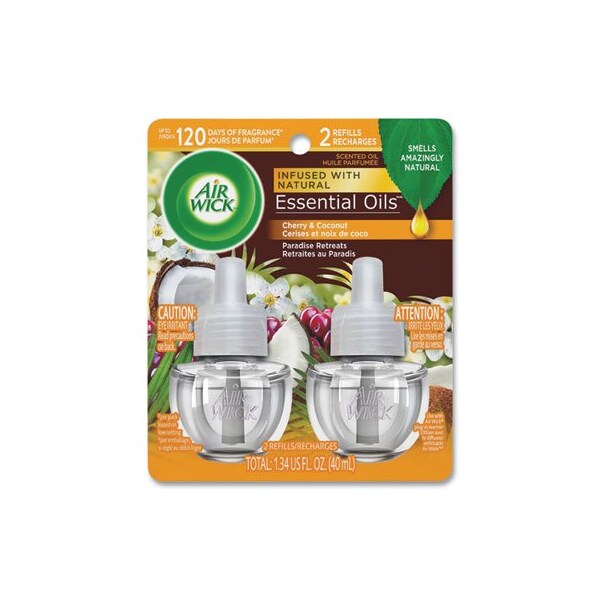 Reckitbenc Air Wick, Life Scents Scented Oil Refills, Paradise Retreat, 0.67 Oz, 2PK - 91110PK