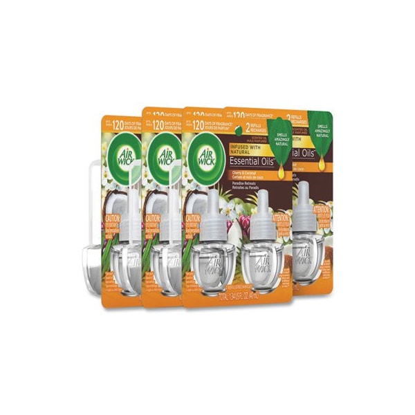 Air Wick Air Wick, LIFE SCENTS SCENTED OIL REFILLS, PARADISE RETREAT, 0.67 OZ, 2PK, 6 PACKS/CARTON, 12PK - 91110