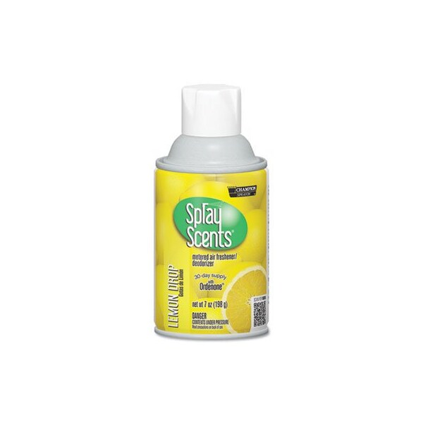 Chase Products ChaseProd, SPRAYSCENTS METERED AIR FRESHENER REFILL, LEMON, 7 OZ AEROSOL, 12PK - 5189