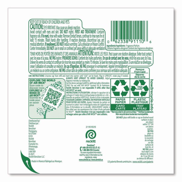 Air Wick Life Scents Scented Oil Refills, Paradise Retreat, 0.67 oz, PK2 - 62338-91110