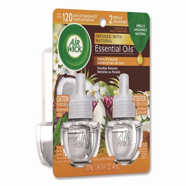 Air Wick Life Scents Scented Oil Refills, Paradise Retreat, 0.67 oz, PK2 - 62338-91110