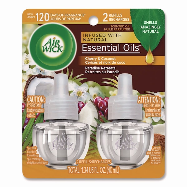 Air Wick Life Scents Scented Oil Refills, Paradise Retreat, 0.67 oz, PK2 - 62338-91110