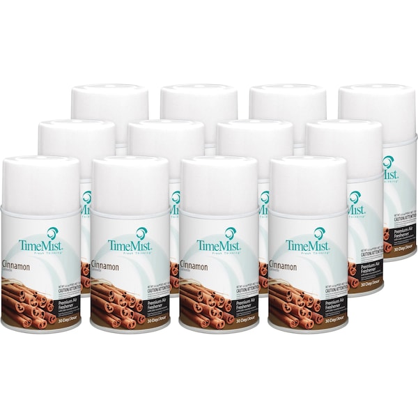 Timemist Air Freshener Refill, Cinnamon, 6.6 oz Multi, PK 12 - TMS1042746CT