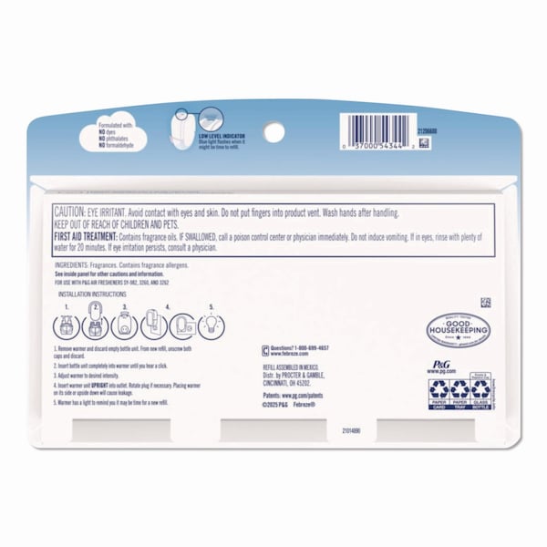 Febreze PLUG Air Freshener Refills, Linen and Sky, 2.63 oz, 18PK - 80781115