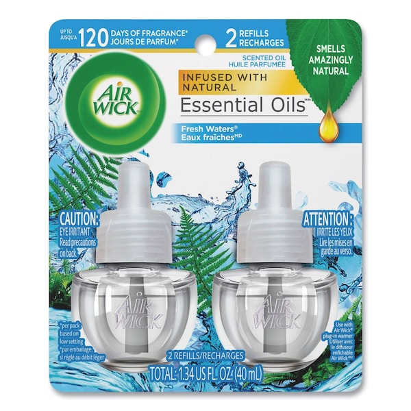 Air Wick Scented Oil Refill, Fresh Waters, 0.67 oz, PK12 - 62338-79717