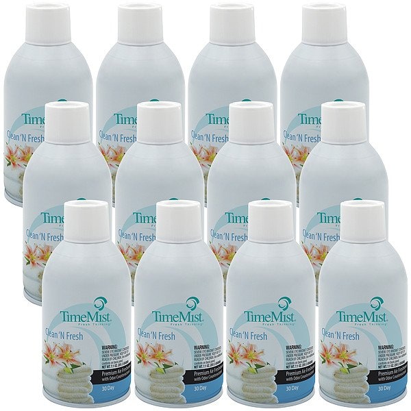 Timemist Air Freshener Refill, Clean N Fresh, PK12 - 1042771