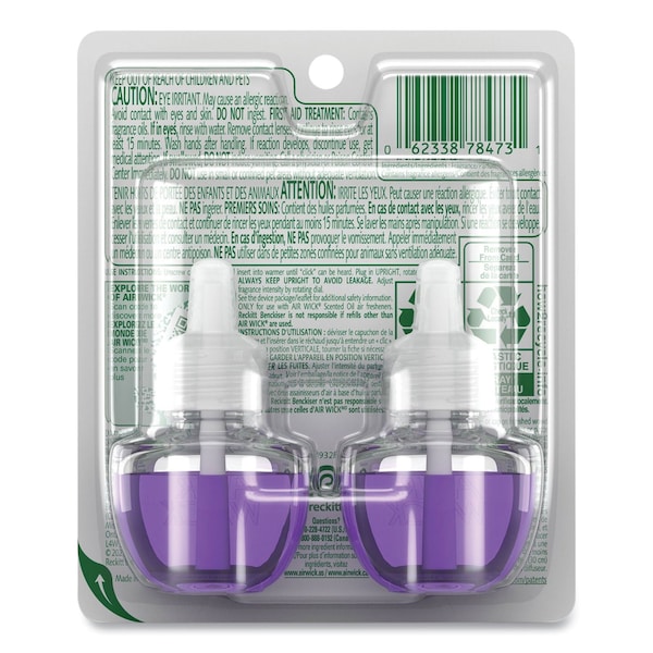 Air Wick Scented Oil Refill, Lavender and Chamomile, 0.67 oz, PK12 - 62338-78473