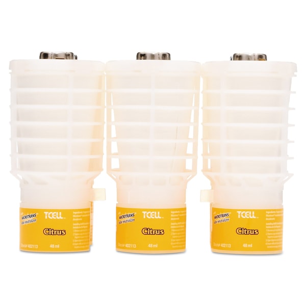 Rubbermaid Commercial TCell Microtrans Odor Neutralizer Refill, Citrus, 1.62 oz, PK6 - FG402113