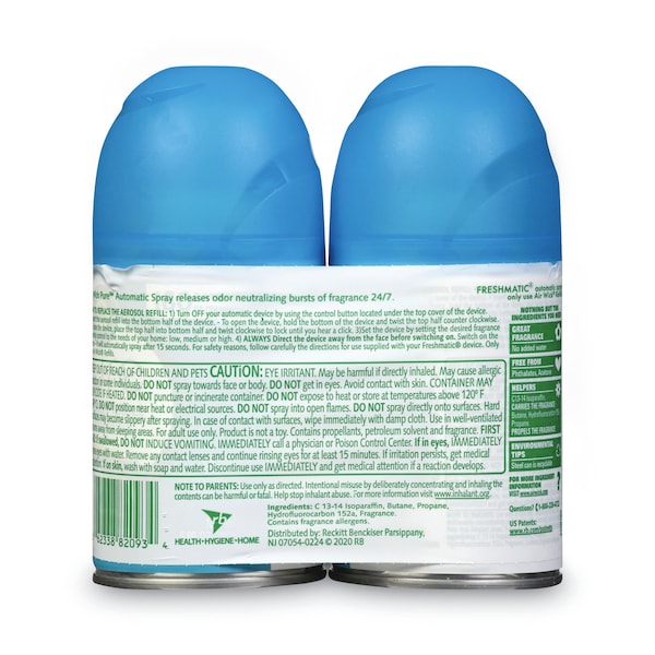 Air Wick Freshmatic Ultra Spray Refill, Fresh Waters, 5.89 oz Aerosol Spray, PK6 - 62338-82093