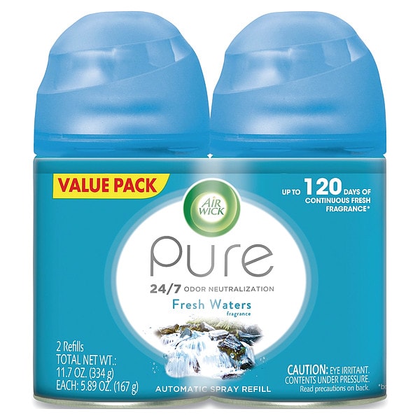 Air Wick Freshmatic Ultra Spray Refill, Fresh Waters, 5.89 oz Aerosol Spray, PK6 - 62338-82093