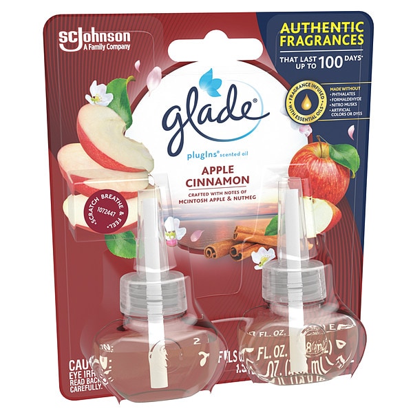 Glade Air Freshener Refill, Apple Cinnamon, PK6 - 315104