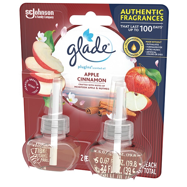 Glade Air Freshener Refill, Apple Cinnamon, PK6 - 315104