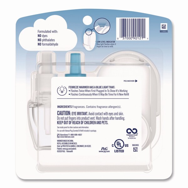 Febreze PLUG Air Freshener Warmer Start Kit, Clear/White - 90121