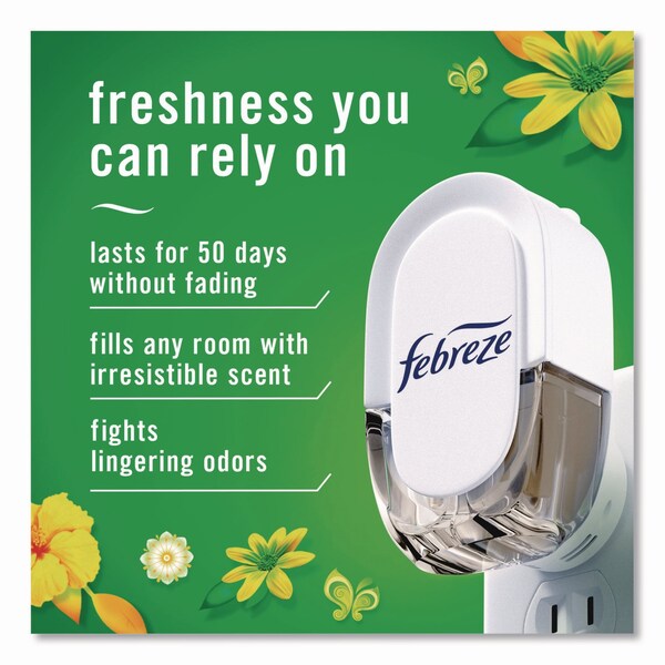 Febreze PLUG Air Freshener Warmer Starter Kit, Clear/White, with 2 Gain Original Refills - 4166