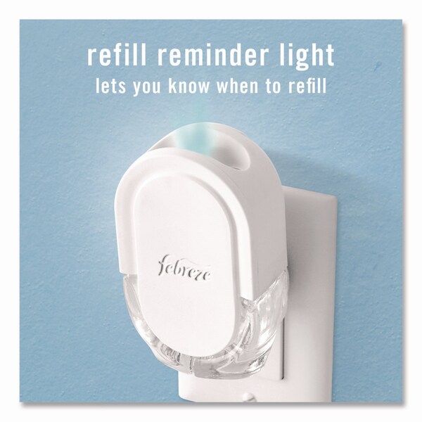 Febreze PLUG Air Freshener Warmer Starter Kit, Clear/White, with 2 Gain Original Refills - 4166
