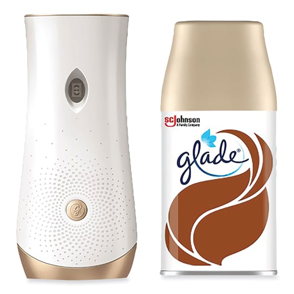 Glade Automatic Spray Starter Kit, Spray Unit and Refill, White/Gold, Cashmere Woods - 375640