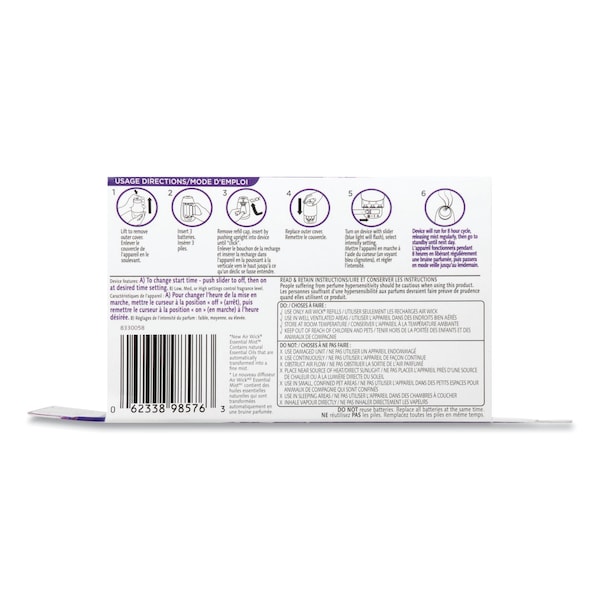 Air Wick Essential Mist Starter Kit, Lavender and Almond Blossom, 0.67 oz Bottle, PK4 - 98576