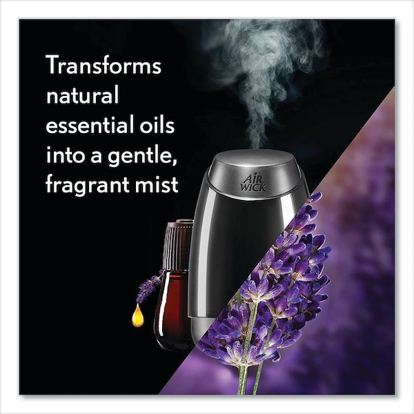 Air Wick Essential Mist Starter Kit, Lavender and Almond Blossom, 0.67 oz Bottle, PK4 - 98576