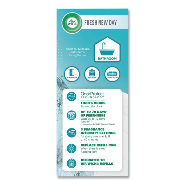 Air Wick Freshmatic Ultra Automatic Starter Kit, 5.94 x 3.31 x 7.63, White, Fresh Waters, 4PK - 62338-88413