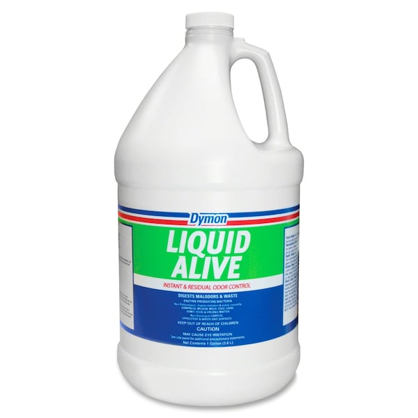 Dymon Liquid Alive Odor Eliminator, Jug, 1 Gal, Ready to Use Liquid, 4 Pack - 33601