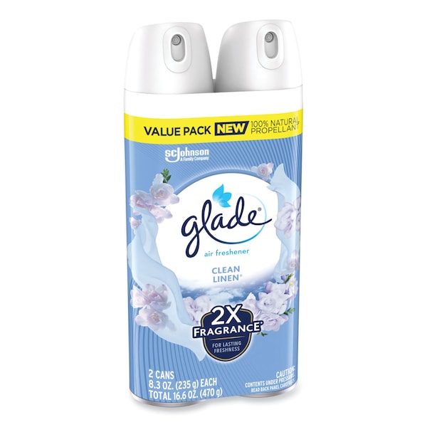 Glade Air Freshener, Clean Linen Scent, 8.3 oz, PK6 - 346578