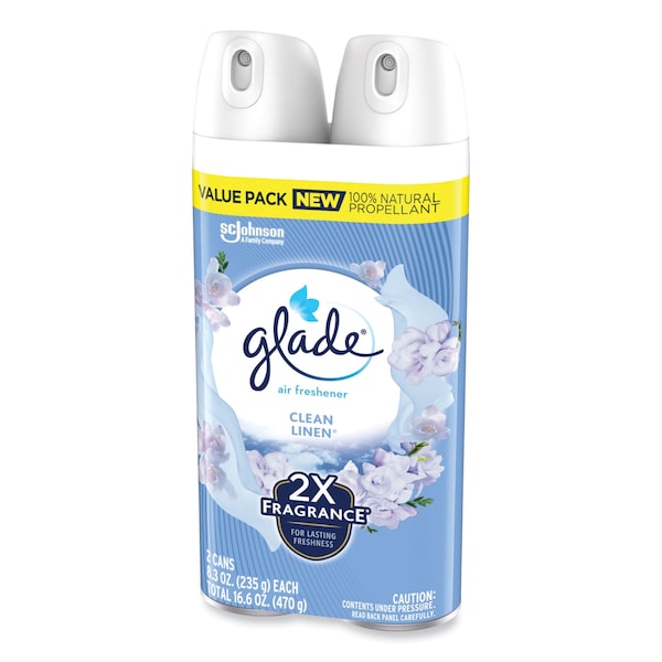 Glade Air Freshener, Clean Linen Scent, 8.3 oz, PK6 - 346578
