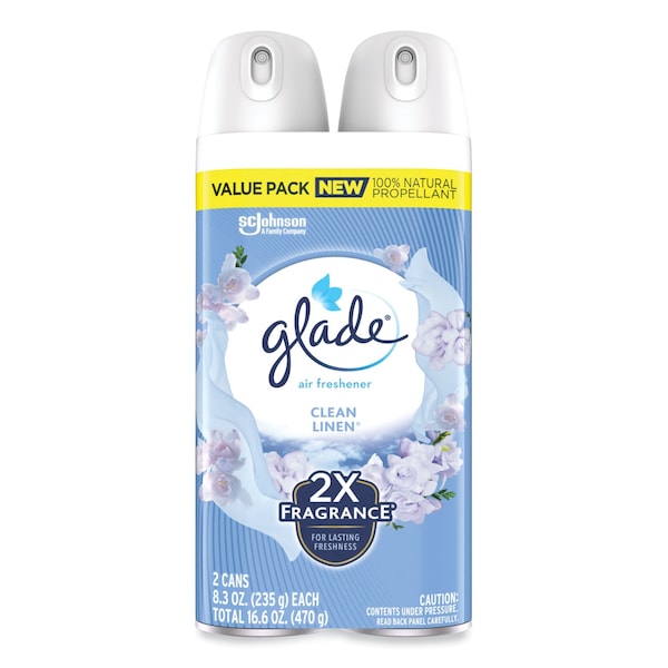 Glade Air Freshener, Clean Linen Scent, 8.3 oz, PK6 - 346578