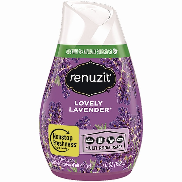 Renuzit Adjustables Air Freshener, Lovely Lavender, Solid, 7 oz, PK12 - DIA 35001