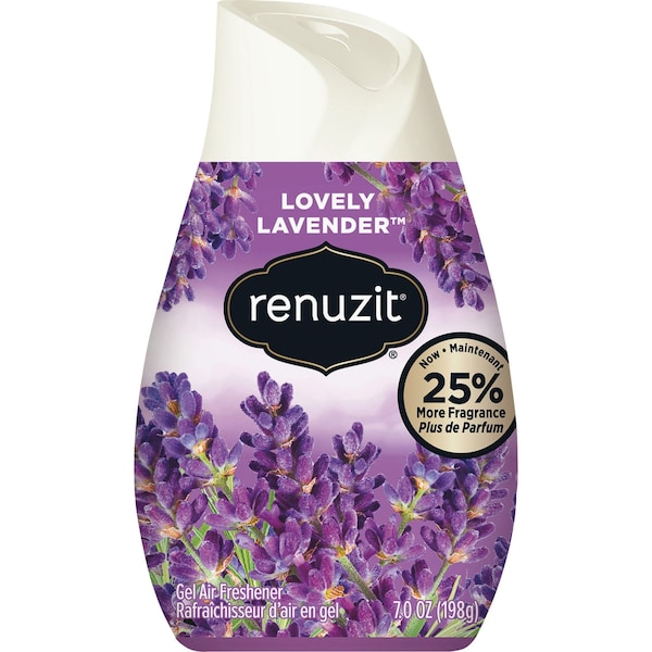 Renuzit Adjustables Air Freshener, Lovely Lavender, Solid, 7 oz, PK12 - DIA 35001
