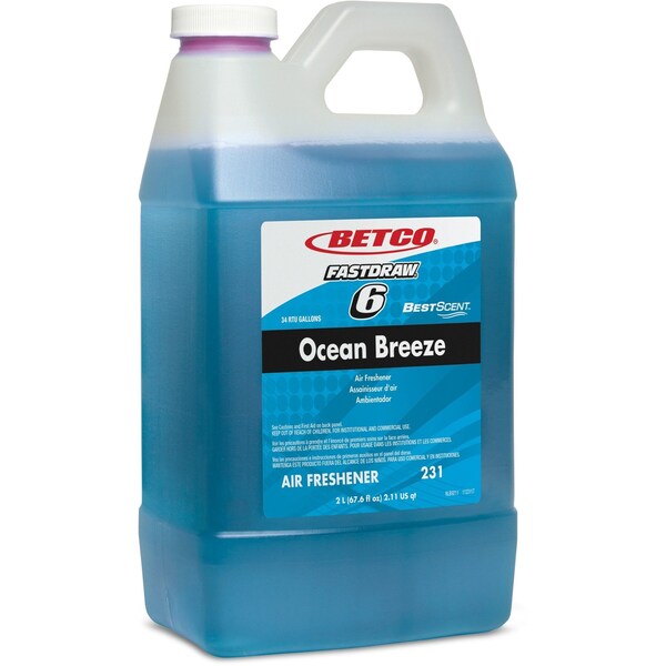 Betco BestScent Air Freshener, Ocean Breeze, Fastdraw, 2 Liter - BET2314700
