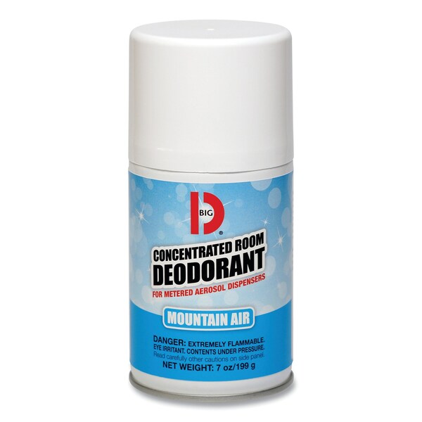 Big D Metered Concentrated Room Deodorant, Mountain Air Scent, 7 oz, PK12 - 046300
