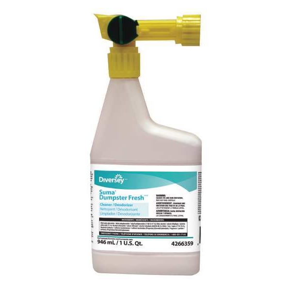 Diversey Cleaner and Deodorizer, 32 oz. Hose End Connection Bottle, Floral - 94266359