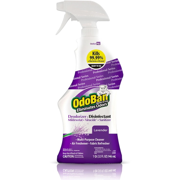 Odoban Odor Eliminator, 32 oz., Lavender, PK12 - 910162-QC12