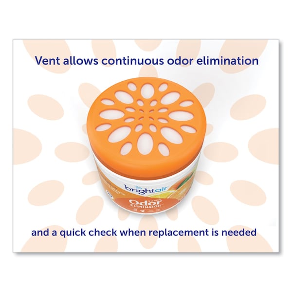 Bright Air Super Odor Eliminator, Mandarin Orange and Fresh Lemon, 14 oz Jar - 900013