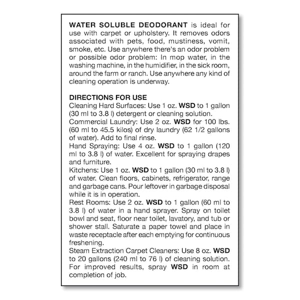 Big D Water-Soluble Deodorant, Mountain Air, 1 gal Bottle, PK4 - 135800