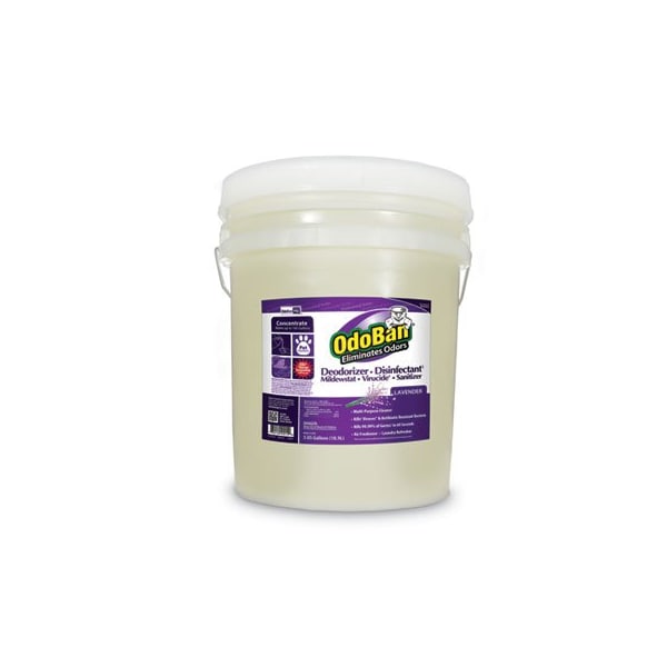 Clean Control OdoBan, CONCENTRATED ODOR ELIMINATOR AND DISINFECTANT, LAVENDER SCENT, 5 GAL PAIL - 9111625G