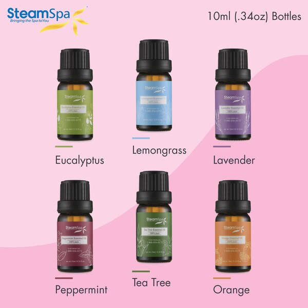 Steamspa Pure Extract Essential Oils Set - SS-EOIL6P-XX