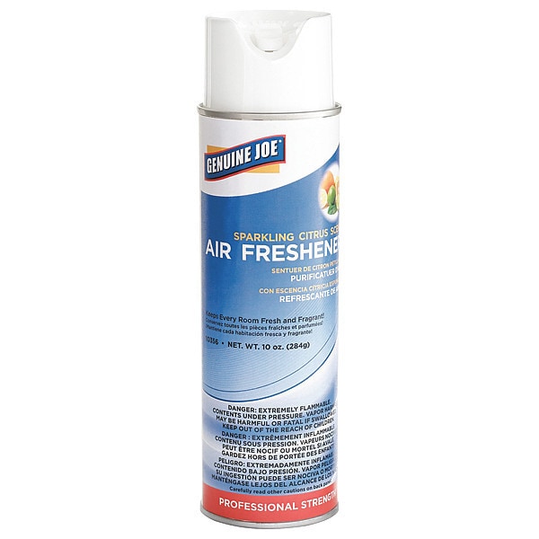 Genuine Joe Sparkling Citrus Air Freshener, PK12 - GJO10356CT