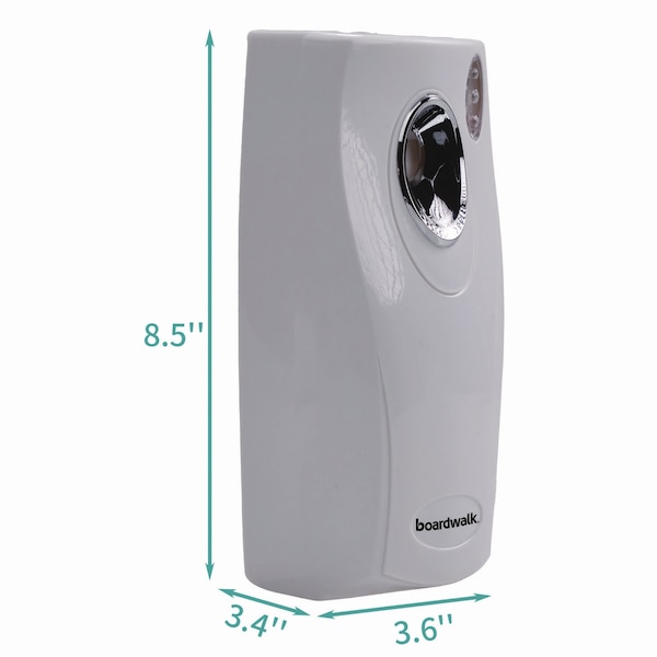 Boardwalk Classic Metered Air Freshener Dispenser, 4" x 3" x 9.5", White - BWK908