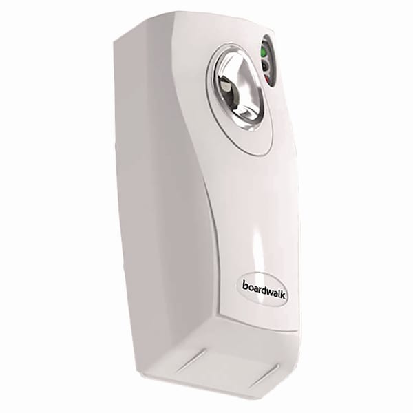 Boardwalk Classic Metered Air Freshener Dispenser, 4" x 3" x 9.5", White - BWK908