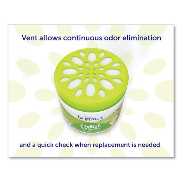 Bright Air Super Odor Eliminator, Zesty Lemon and Lime, 14 oz Jar, PK6 - 900248