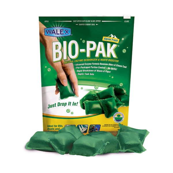 Walex Walex TOI-11530 Bio-Pak Holding Tank Deodorizer - Fresh Scent, 10 Pack - BIOPPBG