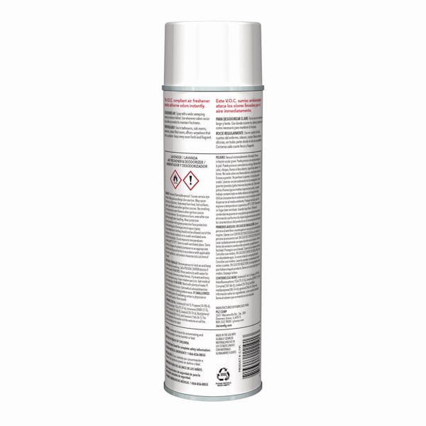 Claire Aerosol Air Freshener and Deodorizer, Lavender, 10 oz Aerosol Spray, 12PK - CL191
